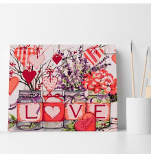 Set pictură pe numere 40*50 "LOVE" ECO(fara cutie) 4493