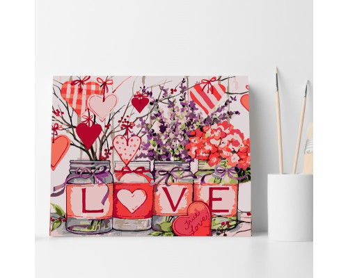 Set pictură pe numere 40*50 "LOVE" ECO(fara cutie) 4493