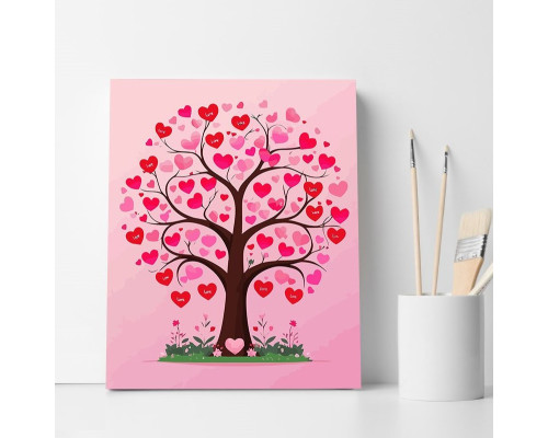 Set pictură pe numere 40*50 "Copacul iubiriii" ECO(fara cutie) 6445