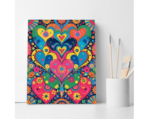 Set pictură pe numere 40*50 "Ornamentele dragostei" ECO(fara cutie) 6463