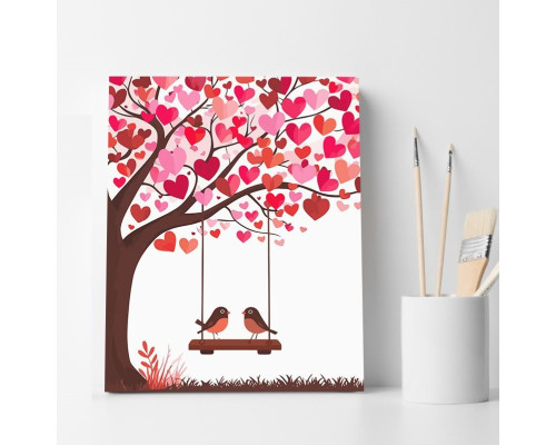 Set pictură pe numere 40*50 "Sub ramurile dragostei" ECO(fara cutie) 6464