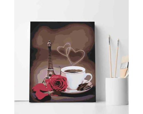 Набор для рисования по номерам 40*50 "Мечты с кофе" ECO(без коробки) 3430