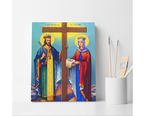 Set pictură pe numere 40*50 "Sfinții Împărați Constantin și Elena" 6028
