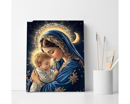 Set pictură pe numere 40*50 "Maica Domnului cu Pruncul" 6050