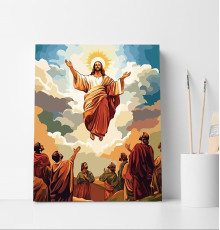 74956050 Набор для рисования по номерам 40*50 "Богородица с Младенцем" 6050