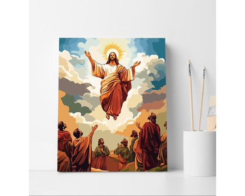 74956050 Набор для рисования по номерам 40*50 "Богородица с Младенцем" 6050