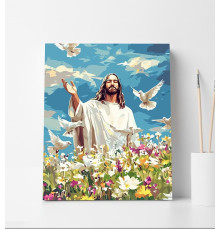 Set pictură pe numere 40*50 "Hristos — Lumina lumii" 6260