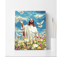 Set pictură pe numere 40*50 "Hristos — Lumina lumii" 6260