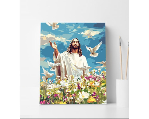 Set pictură pe numere 40*50 "Hristos — Lumina lumii" 6260