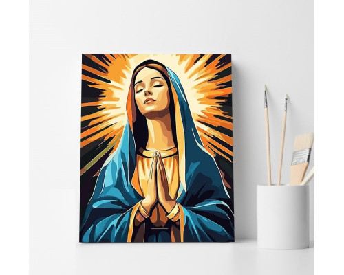 Set pictură pe numere 40*50 "Maica Domnului Luminoasa" 6286