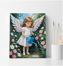 Set pictură pe numere 40*50 "Îngeraș cu floricele" 6349