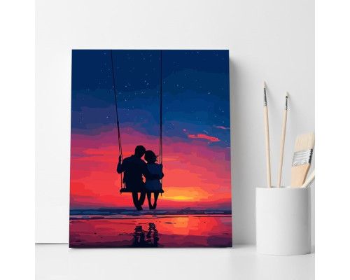 Set pictură pe numere 40*50 "Legănul iubirii cerești" 6429