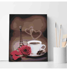 Set pictură pe numere 30*40 "Vise cu cafea" ECO(fara cutie) 3430