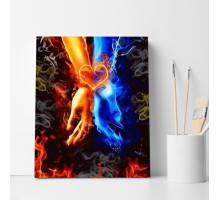 Set pictură pe numere 30*40 "Gheața și focul iubiriii" ECO(fara cutie) 6421