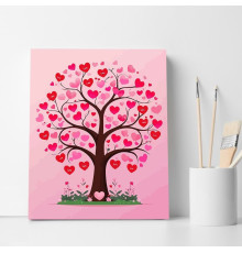 Набор для рисования по номерам 30*40 "Дерево любви" ECO(без коробки) 6445