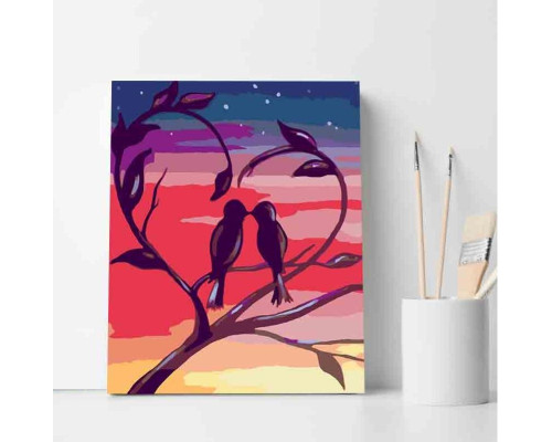 Набор для рисования по номерам 30*40 "Песня любви" ECO(без коробки) 3288