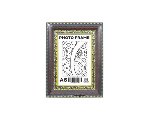 Rama foto A6 (10*15) cu suport mahagon cu ornament auriu 38mm F3803-H CM*4885