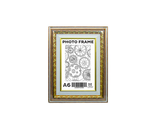 Фоторамка A6 (10*15) c ножкой-подставкой Золотой шоколад с орнаментом 40мм F4014-1176 CM*4908