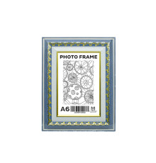 Фоторамка A6 (10*15) c ножкой-подставкой Синий туман с орнаментом 40мм F4014-64 CM*4922