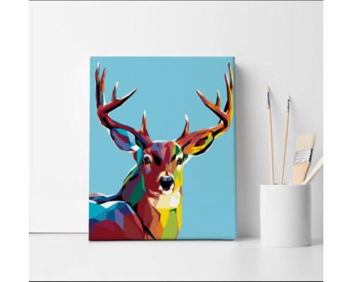 Набор для рисования по номерам 40*50 "Голова оленя" 1013