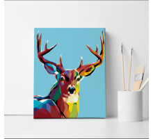 Set pictură pe numere 40*50 40*50 "Cap de cerb" 1013