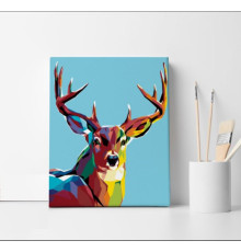 Set pictură pe numere 40*50 40*50 "Cap de cerb" 1013