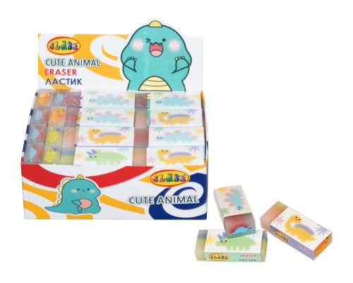 Ластик прямоугольный "DINO"микс 4988C CLASS (40/640)