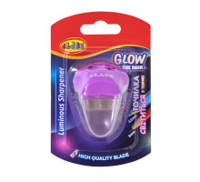 Точилка с контейнером "GLOWING", 2 отв., фиолетовая 4818-2C, CLASS (12/144)