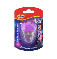 Точилка с контейнером "GLOWING", 2 отв., фиолетовая 4818-2C, CLASS (12/144)
