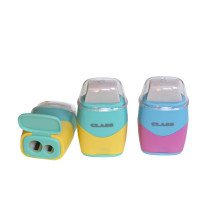 Ascuțitoare cu container, 2 găuri (8/11 mm) + radieră, asorti, 4800C CLASS (16/96/384)