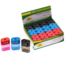 Точилка с контейнером, асорти, в дисплее, 4-316, 4OFFICE (24/1440)