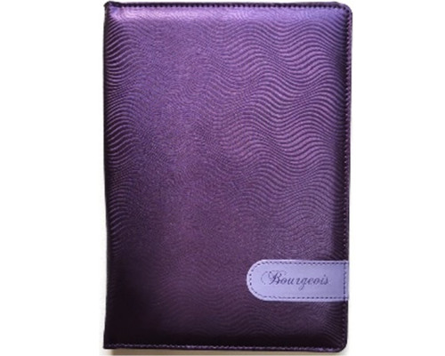 Блокнот А5 80л. клетка, эко-кожа, фиолетовый, 9210 (1/40)