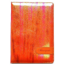 Блокнот А5 80л. клетка, эко-кожа, апельсин металик, 9222 (1/40)