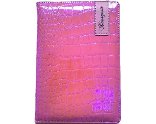 Блокнот А5 80л. клетка, эко-кожа, розовый металик, 9224 (1/40)