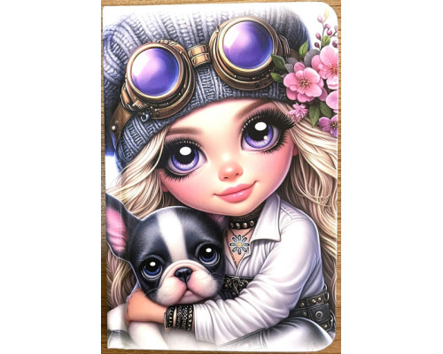 Блокнот А6(140х95) 64 л. клетка, твердая обложка N9819 (40)