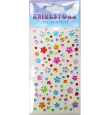 Набор страз самоклеющихся, цветы 13*7.5см-213821