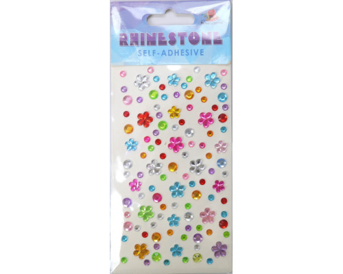 Набор страз самоклеющихся, цветы 13*7.5см-213821