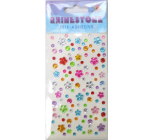 Набор страз самоклеющихся, цветы 13*7.5см-213821