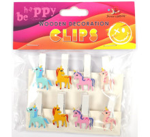Set de clame decorative "Unicorn", 3,5*6 cm, 8buc. 200160 (24)