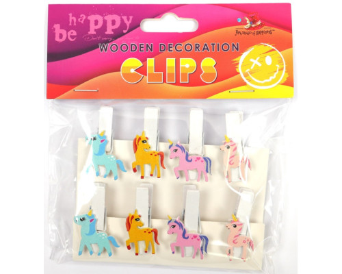 Set de clame decorative "Unicorn", 3,5*6 cm, 8buc. 200160 (24)