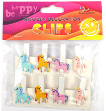 Set de clame decorative "Unicorn", 3,5*6 cm, 8buc. 200160 (24)