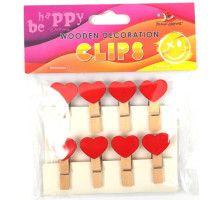 Set de clame decorative "Inimi", 3,5*6 cm, 8buc. 200173 (24)