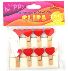 Set de clame decorative "Inimi", 3,5*6 cm, 8buc. 200173 (24)