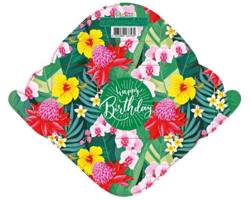 Конверт для денег поздравительный 168х84мм КВ 24-225 (10/300)