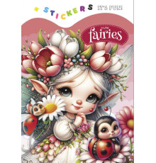 Carte de colorat A5, 8 foi, cu stickere "Cute fairies" 24269 (20)
