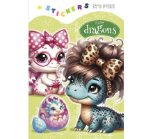 Раскраска A5, 8 л, с наклейками "Cute dragons" 24272 (20)