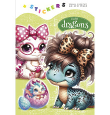 Carte de colorat A5, 8 foi, cu stickere "Cute dragons" 24272 (20)