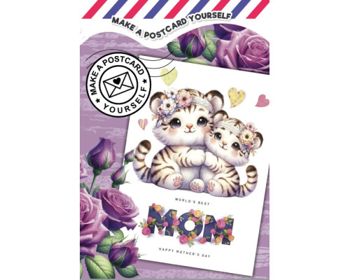 Раскраска A5, 8 л, с наклейками "MOM" 24274 (20)