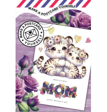 Раскраска A5, 8 л, с наклейками "MOM" 24274 (20)