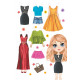 Раскраска B5, 16 л., спираль "Кукла с одеждой" 23189 (20)